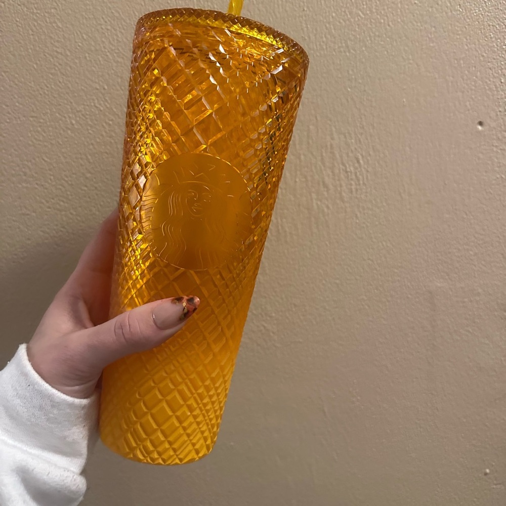 Starbucks Yellow Textured Tumbler